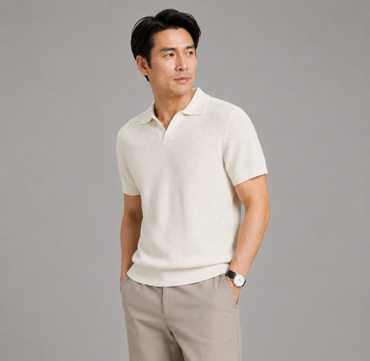 AVAZA | Elegant gebreid poloshirt
